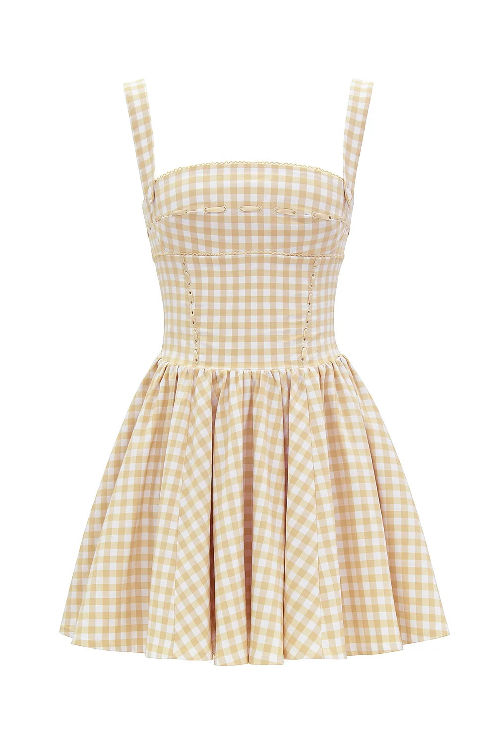 gingerbread gingham mini dress
