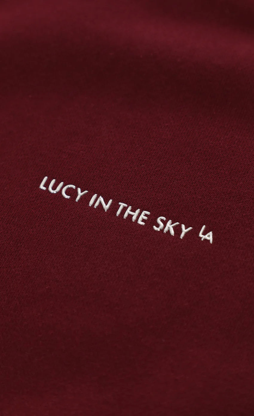 Cinchable Cuff Lucy Sweatpants in Burgundy