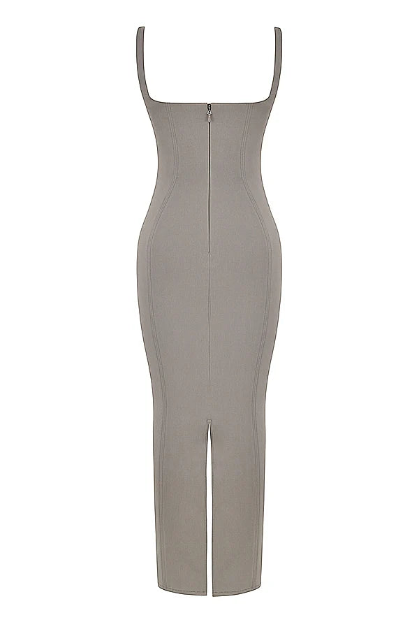 smoke bodycon maxi dress