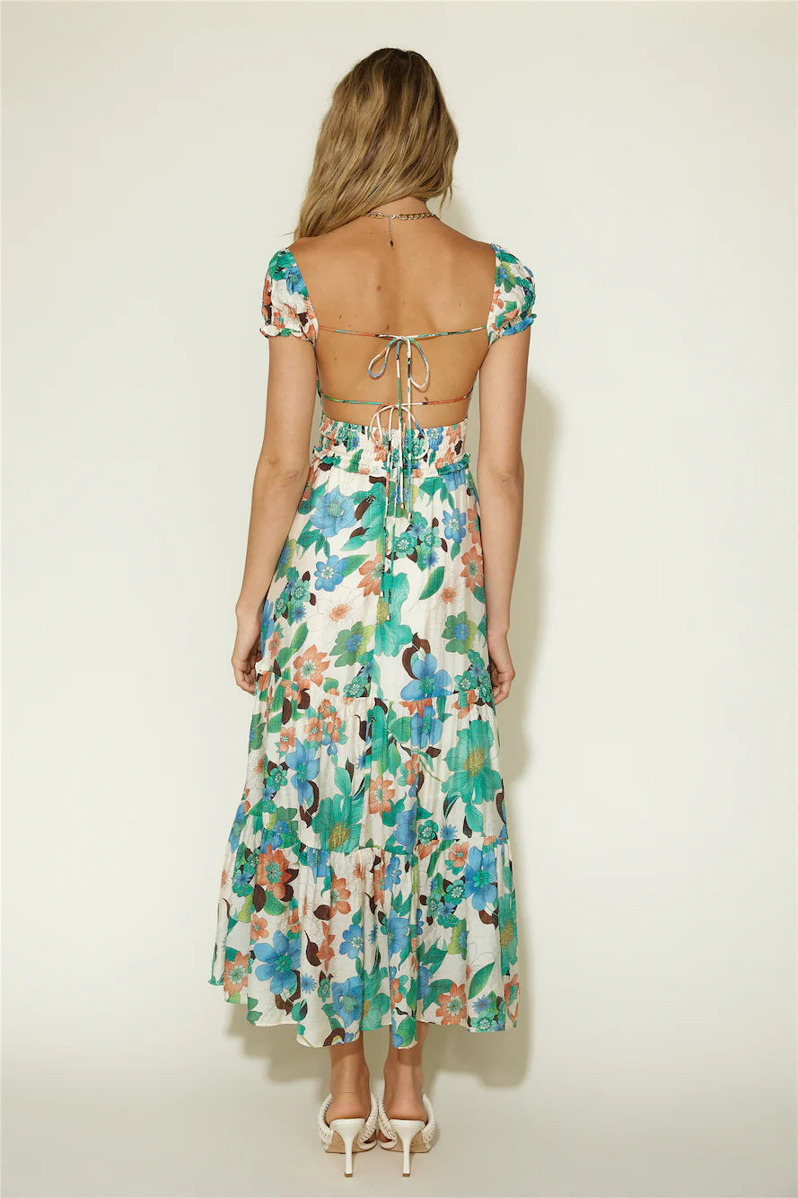 Afternoon Glow Maxi Dress Floral