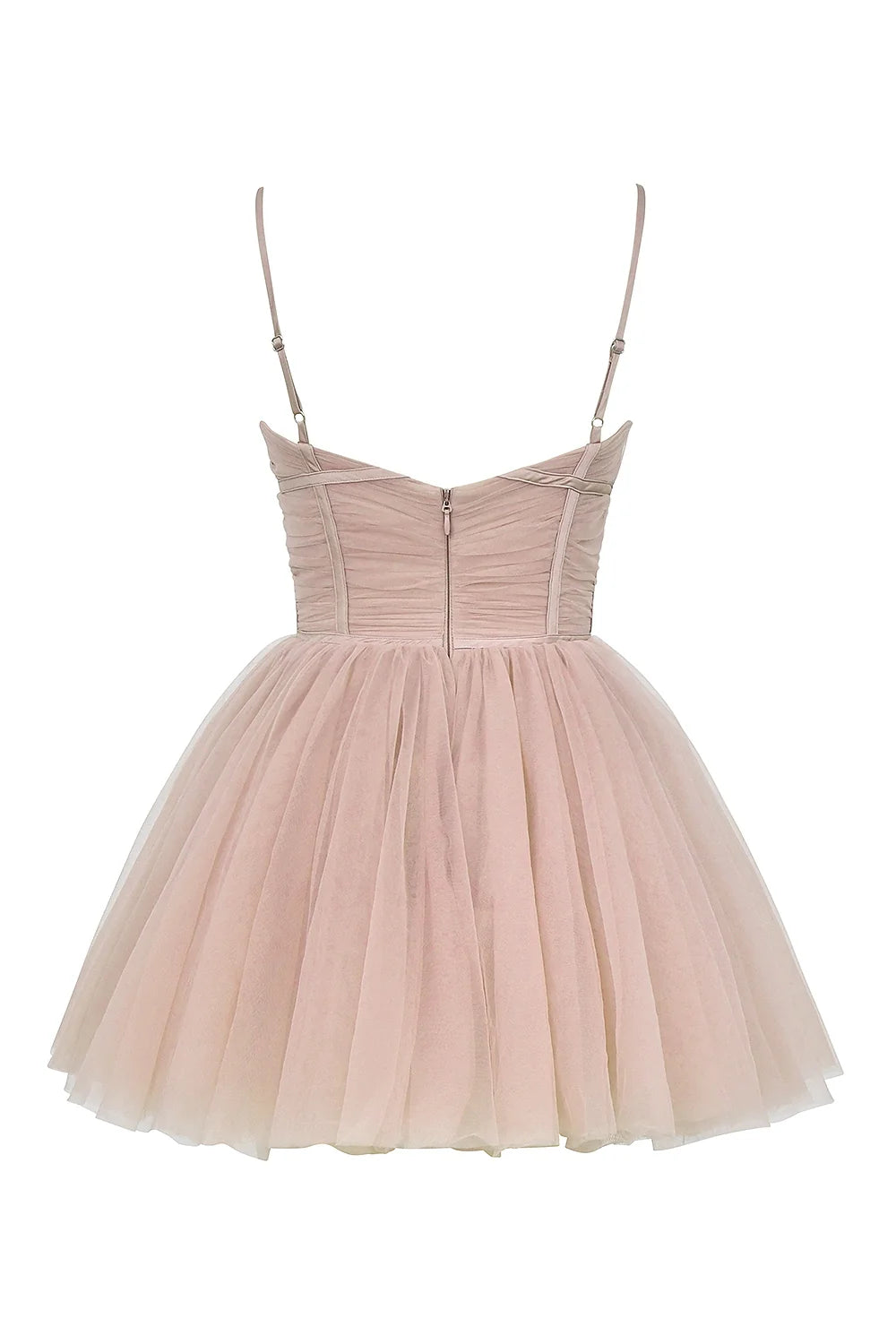 french rose tulle mini dress - sale