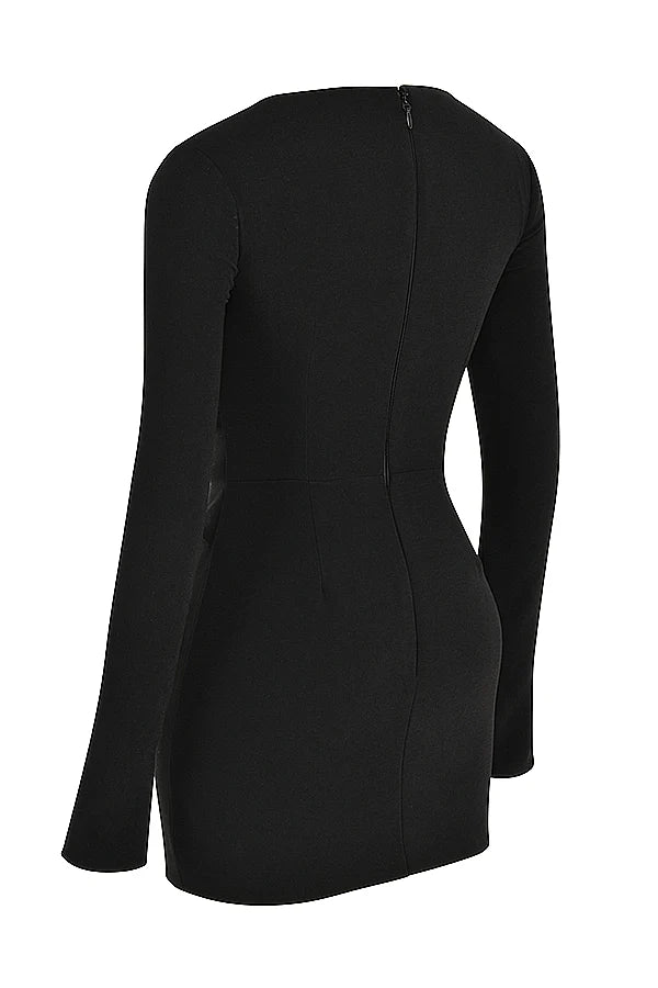 black mini dress