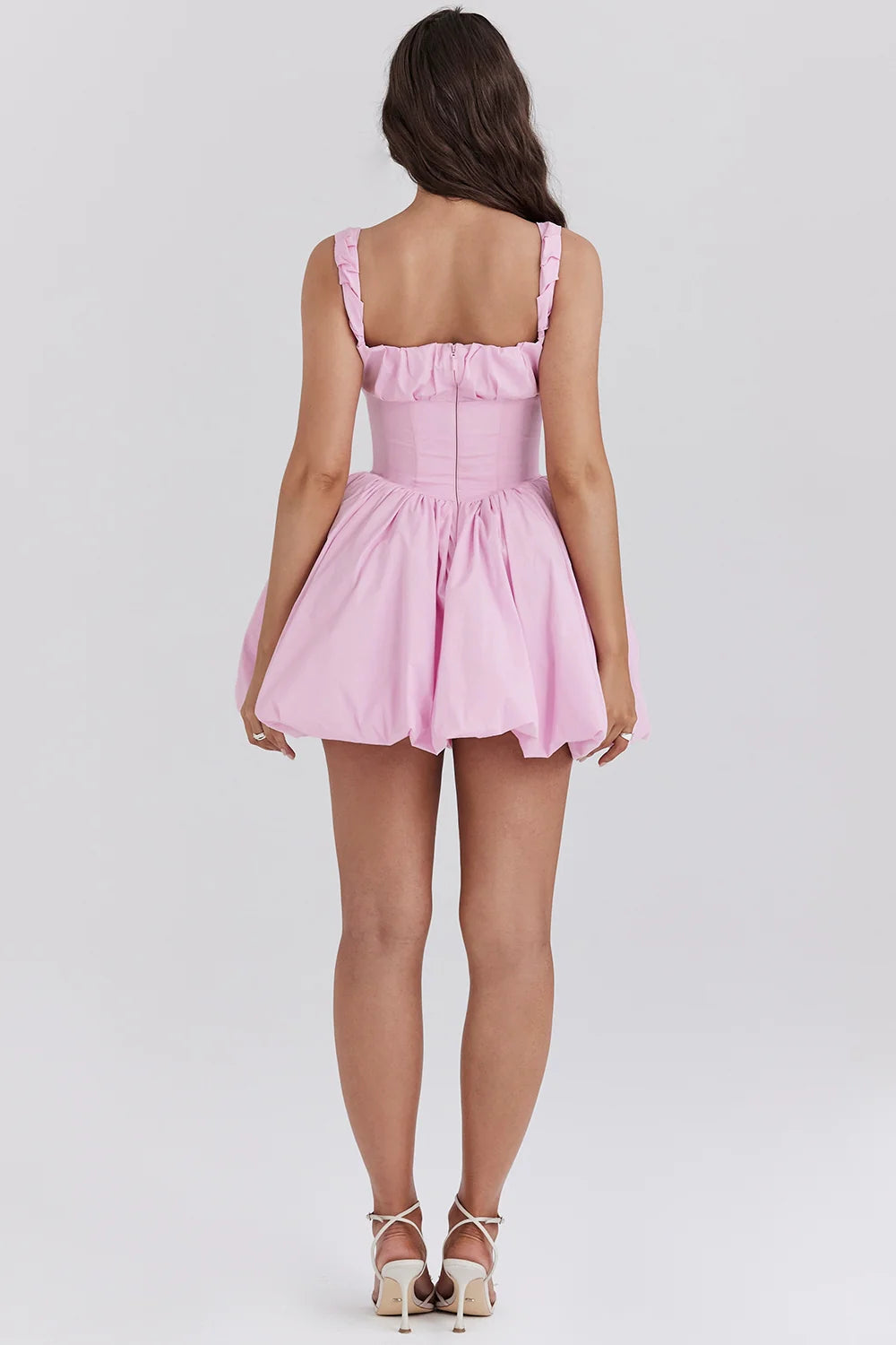 cotton candy cotton tulle mini dress