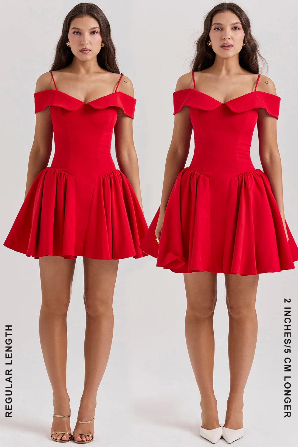 scarlet off shoulder mini dress
