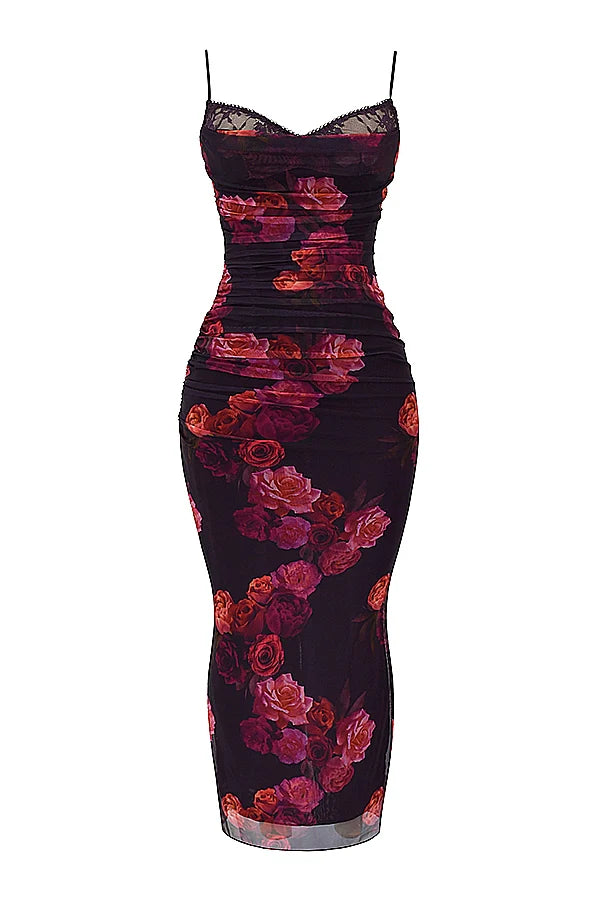romantic floral maxi dress