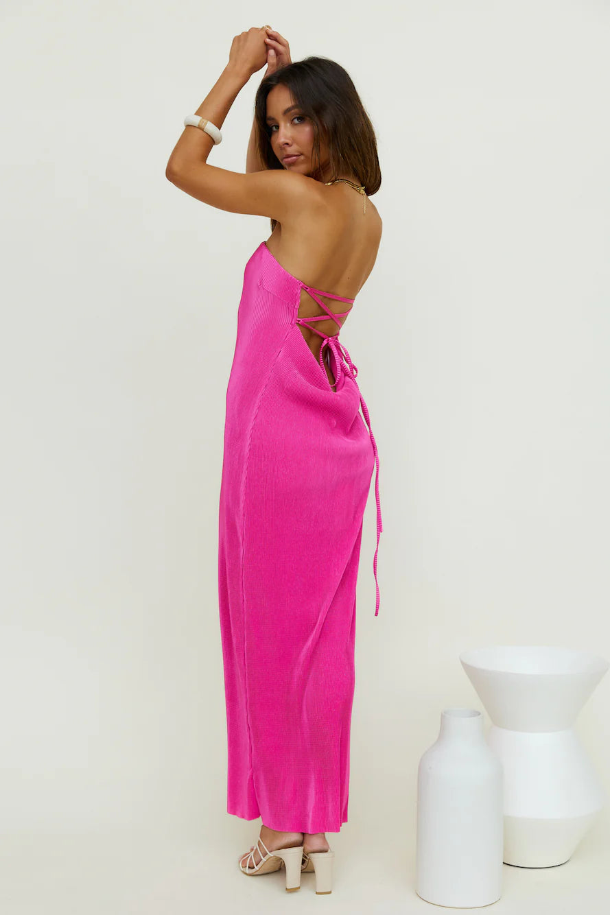 Thinking Of Dusk Maxi Dress Pink