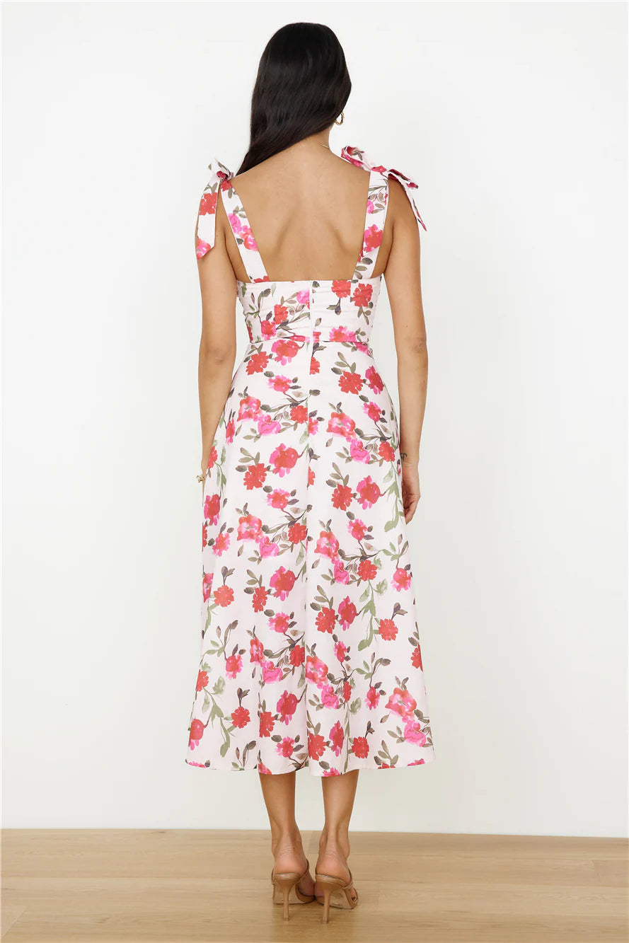 On The Roof Midi Dress Pink