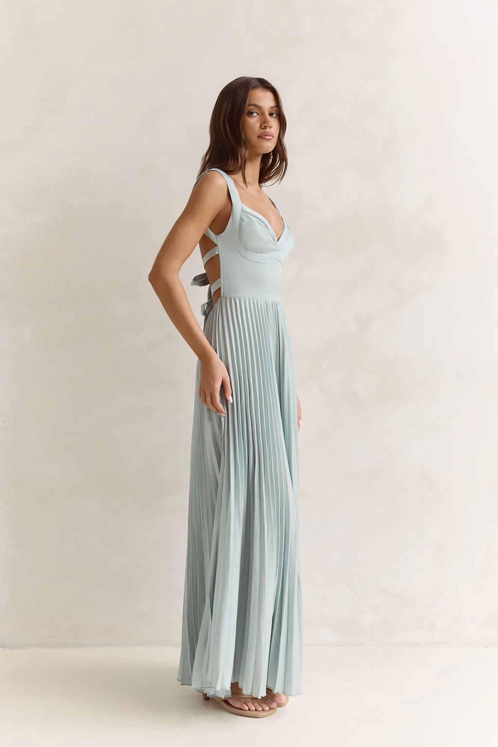 Song Of The Sky Plisse Maxi Dress Sage