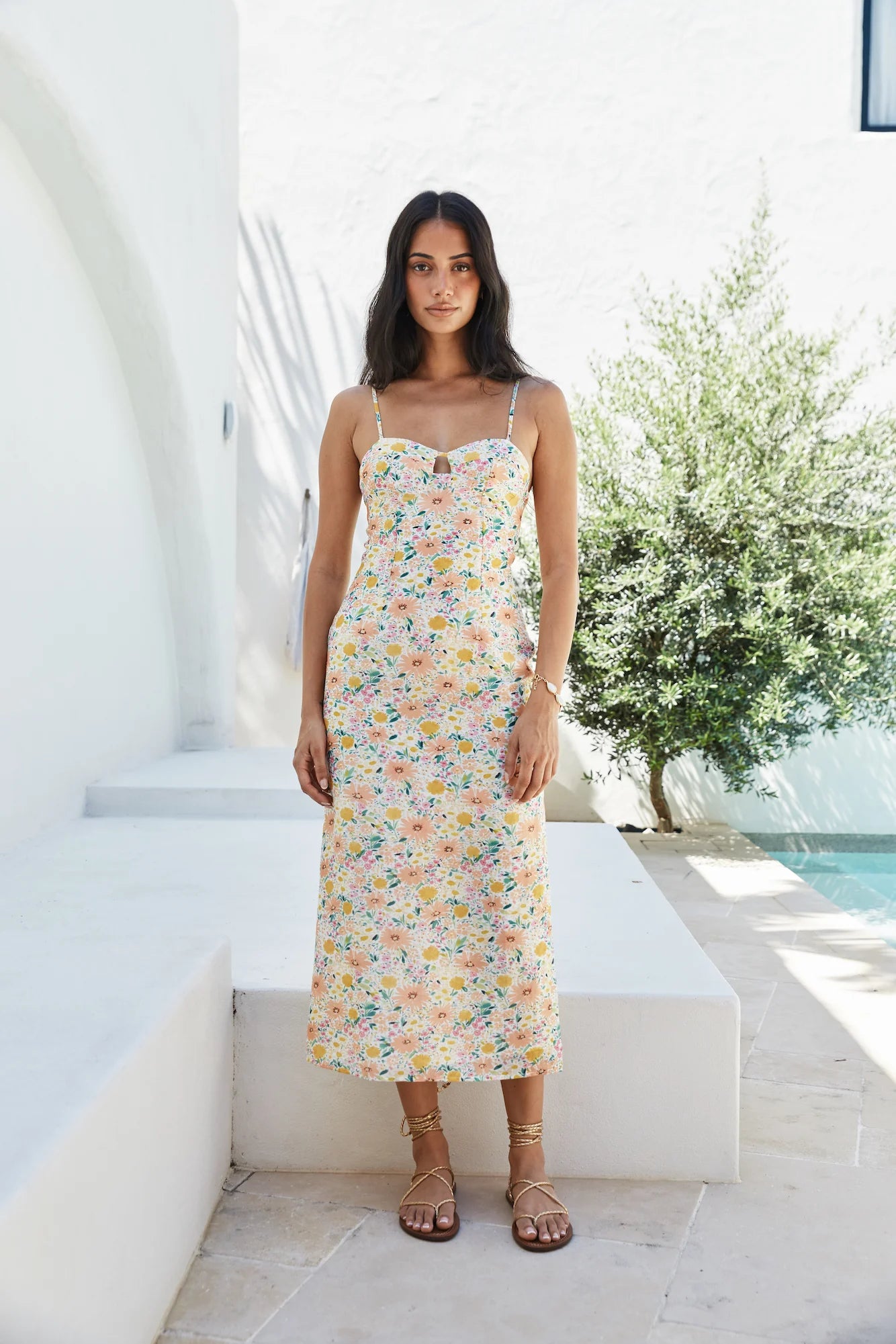 Sunset Promises Midi Dress Orange