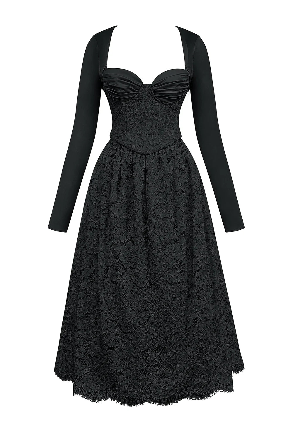 black lace corset, skirt and bolero - sale
