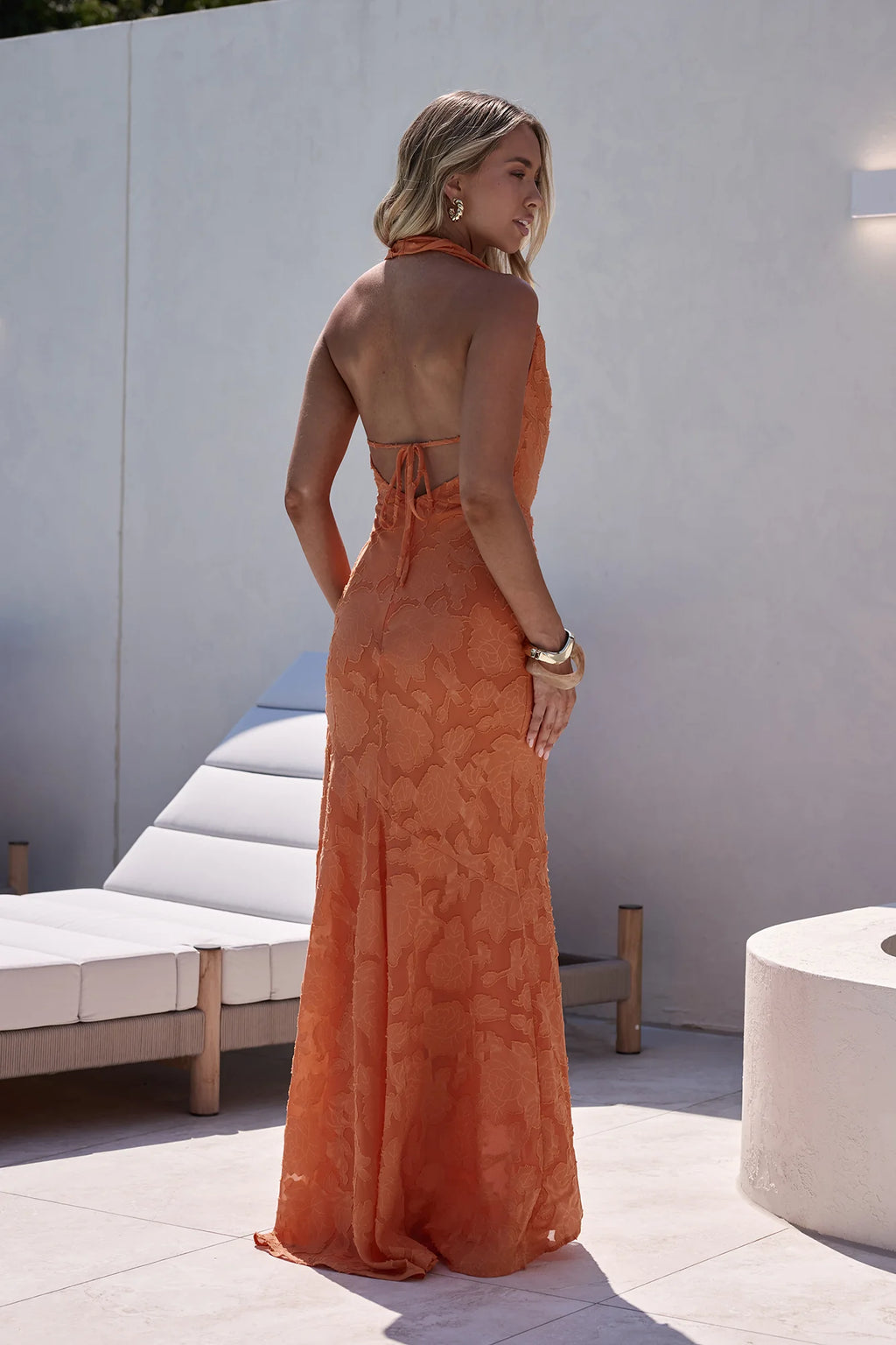 More And More Halter Maxi Dress Orange