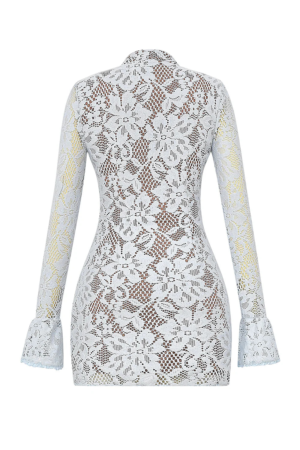 bluebell keyhole lace mini dress