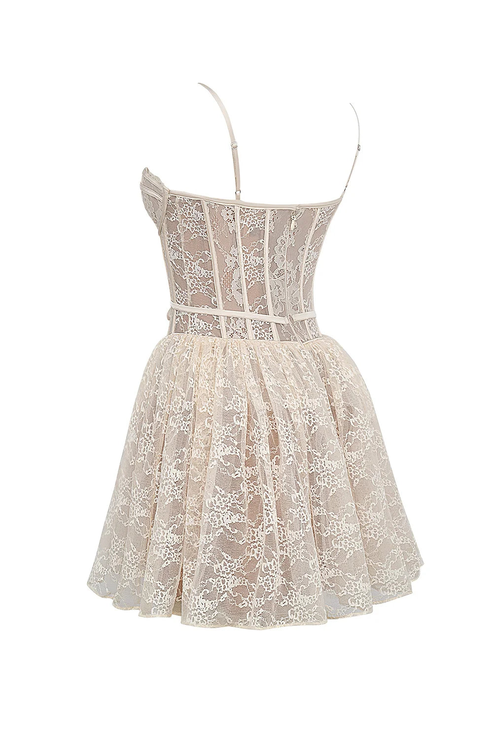 vintage cream lace mini dress