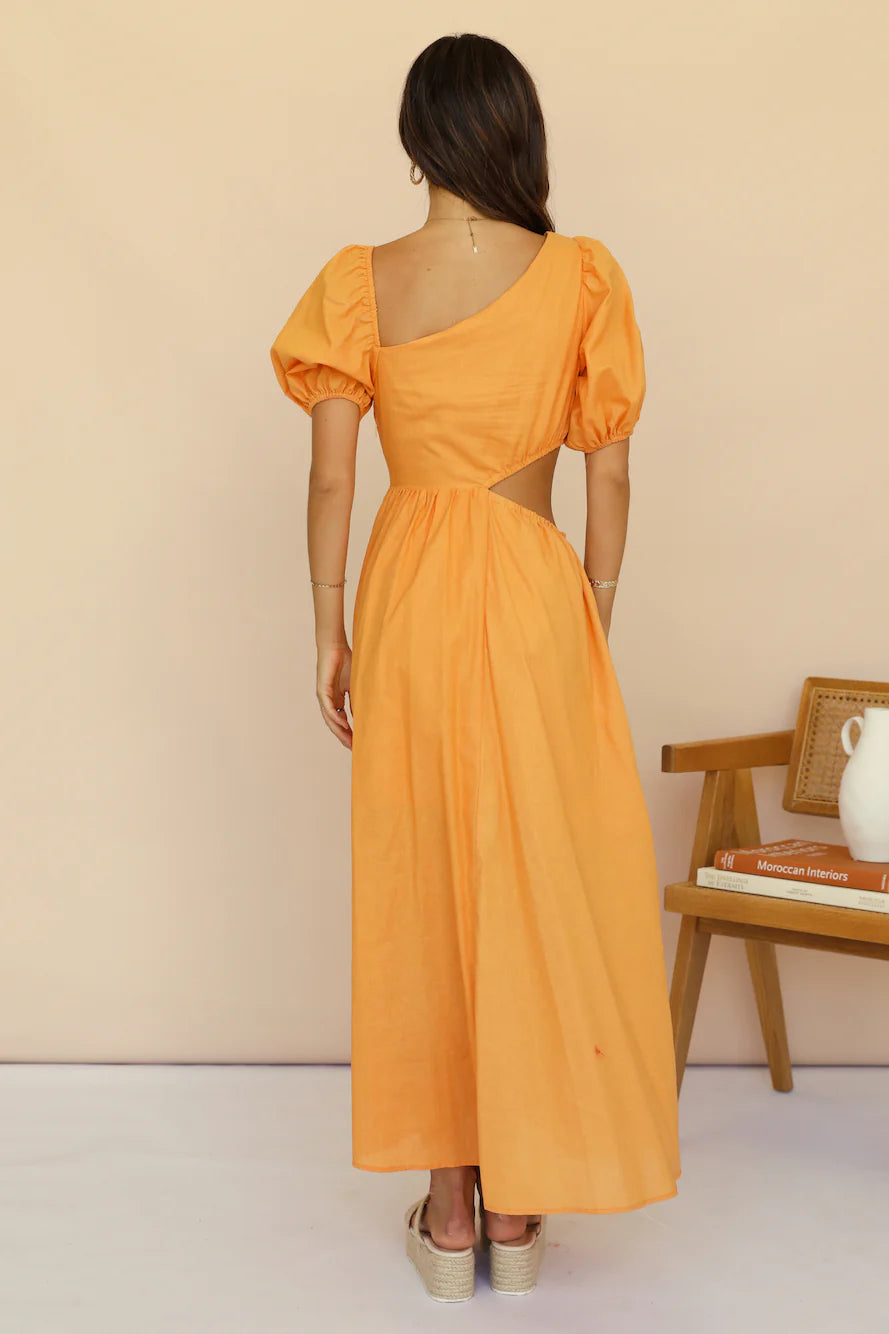 Ocherous Maxi Dress Orange