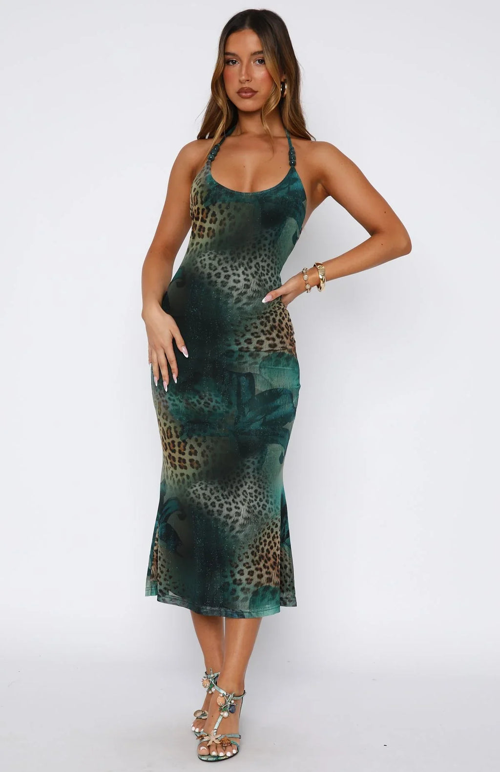 Tropic Like It's Hot Midi Dress Mystic Blossom