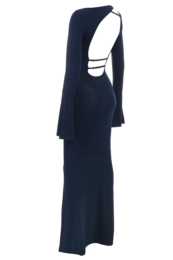 midnight blue maxi dress