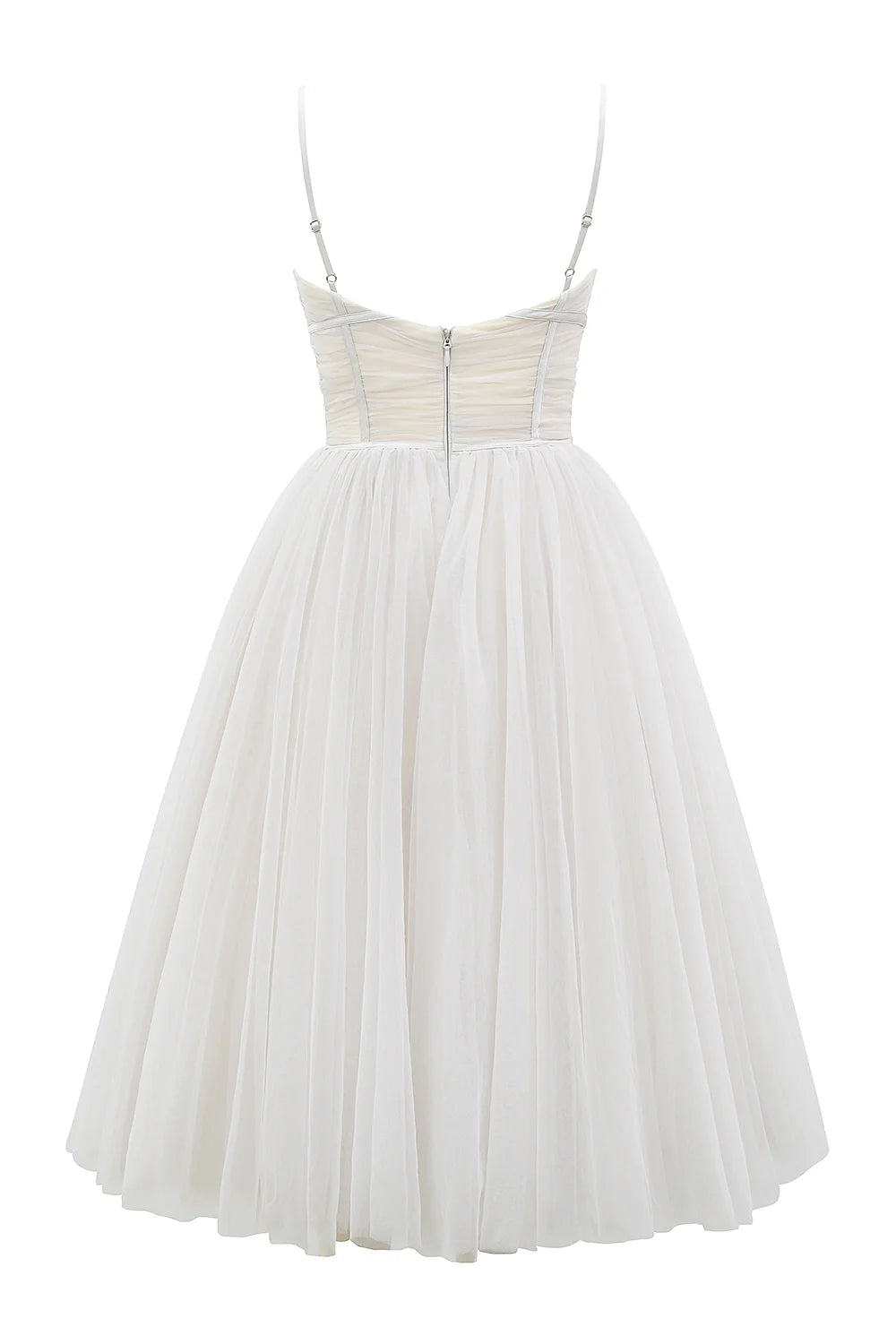 french dove tulle midi dress - sale