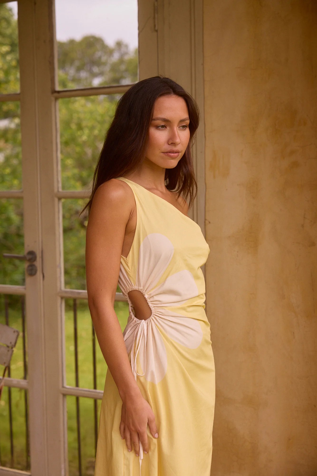 Pina Colada One Shoulder Maxi Dress