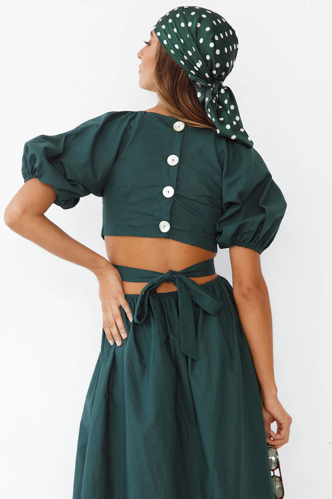No Matter Maxi Dress Forest Green