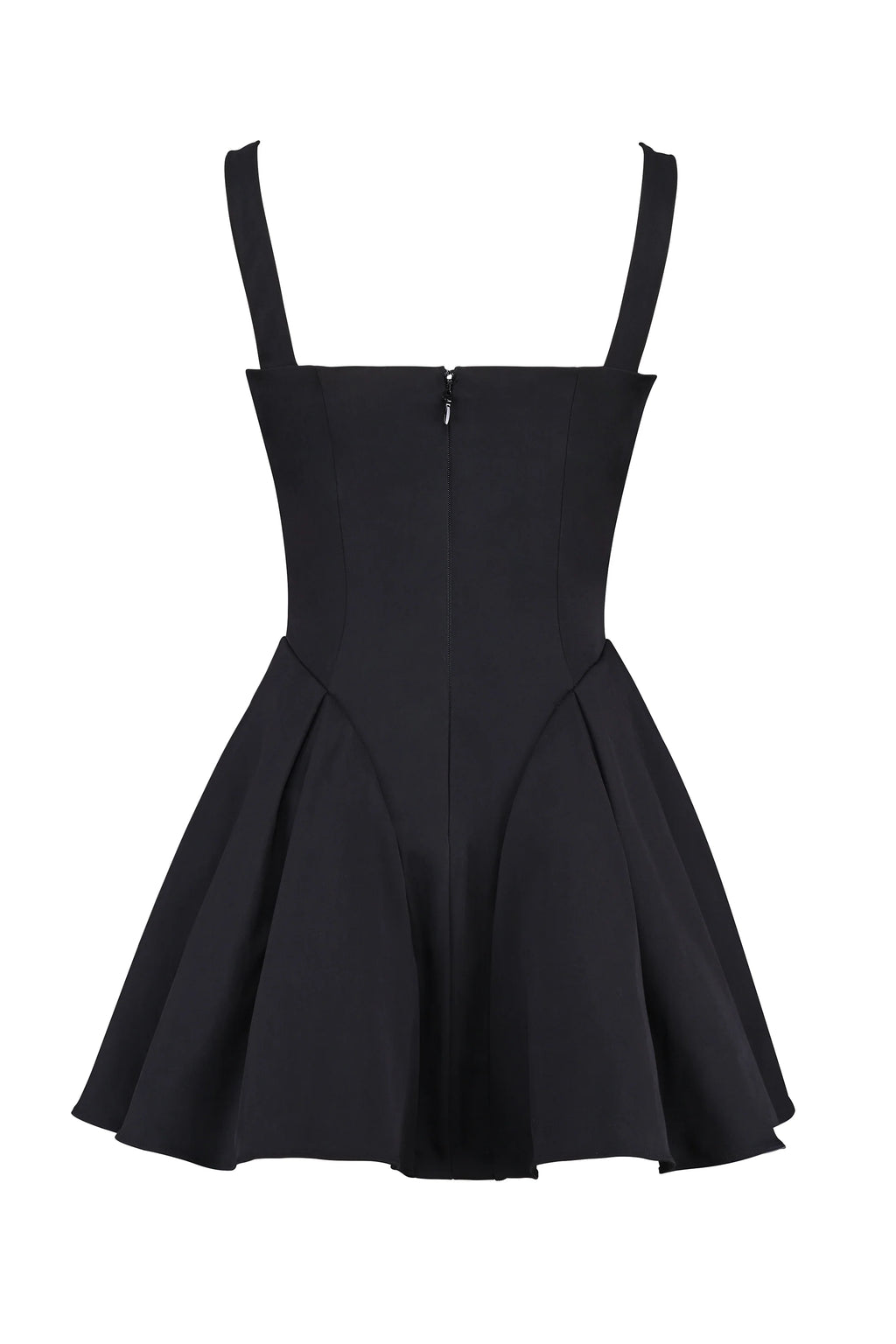 black twill mini dress