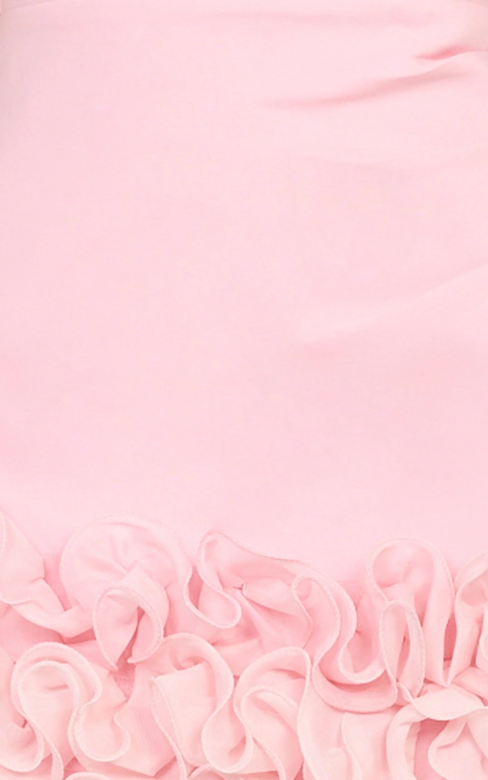Inaya Mini Dress - Strapless Flounce Hem Dress in Pink