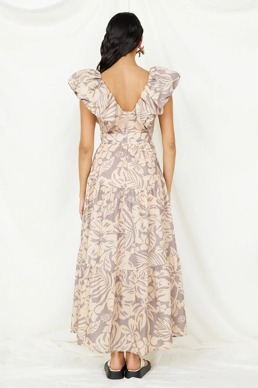 Celestial Paradise Maxi Dress Beige