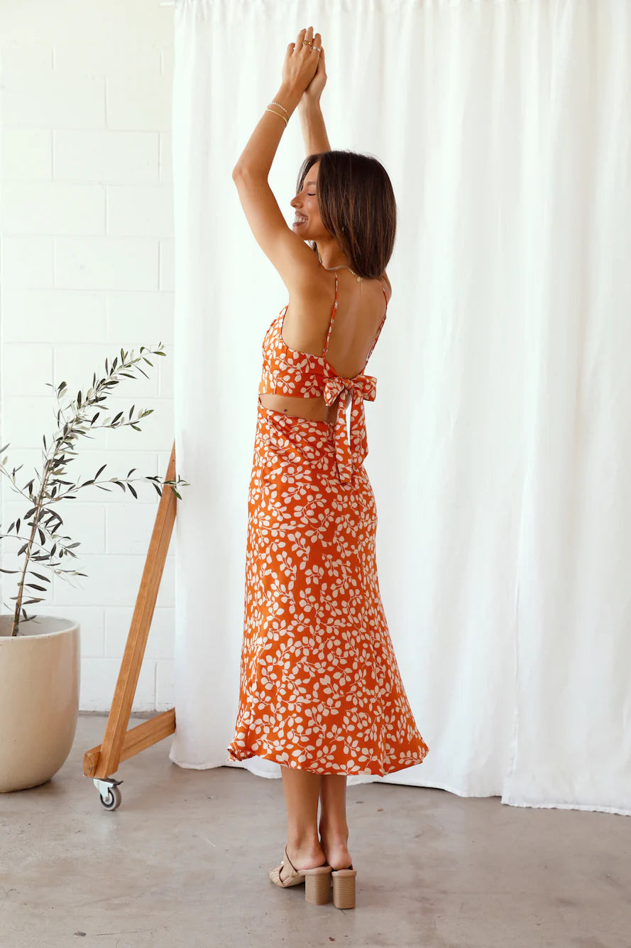 Love Arrow Maxi Dress Orange