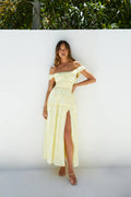 Lemon Blossom Maxi Dress Yellow