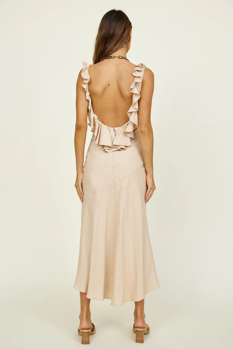 Island Dreaming Maxi Dress Beige