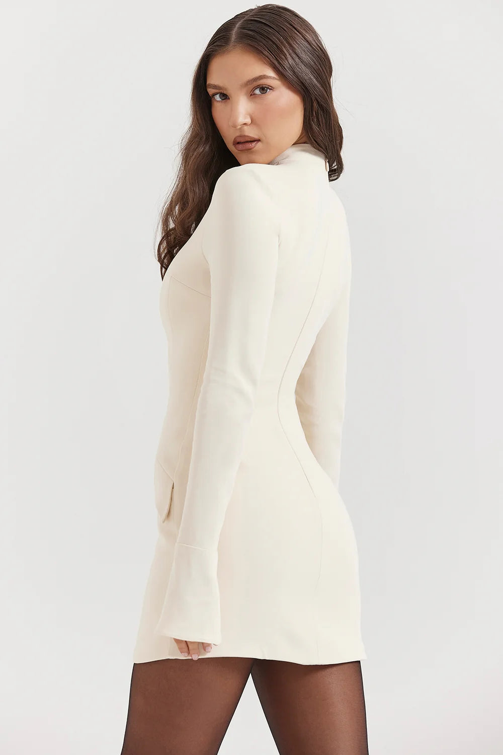 vintage cream mini dress