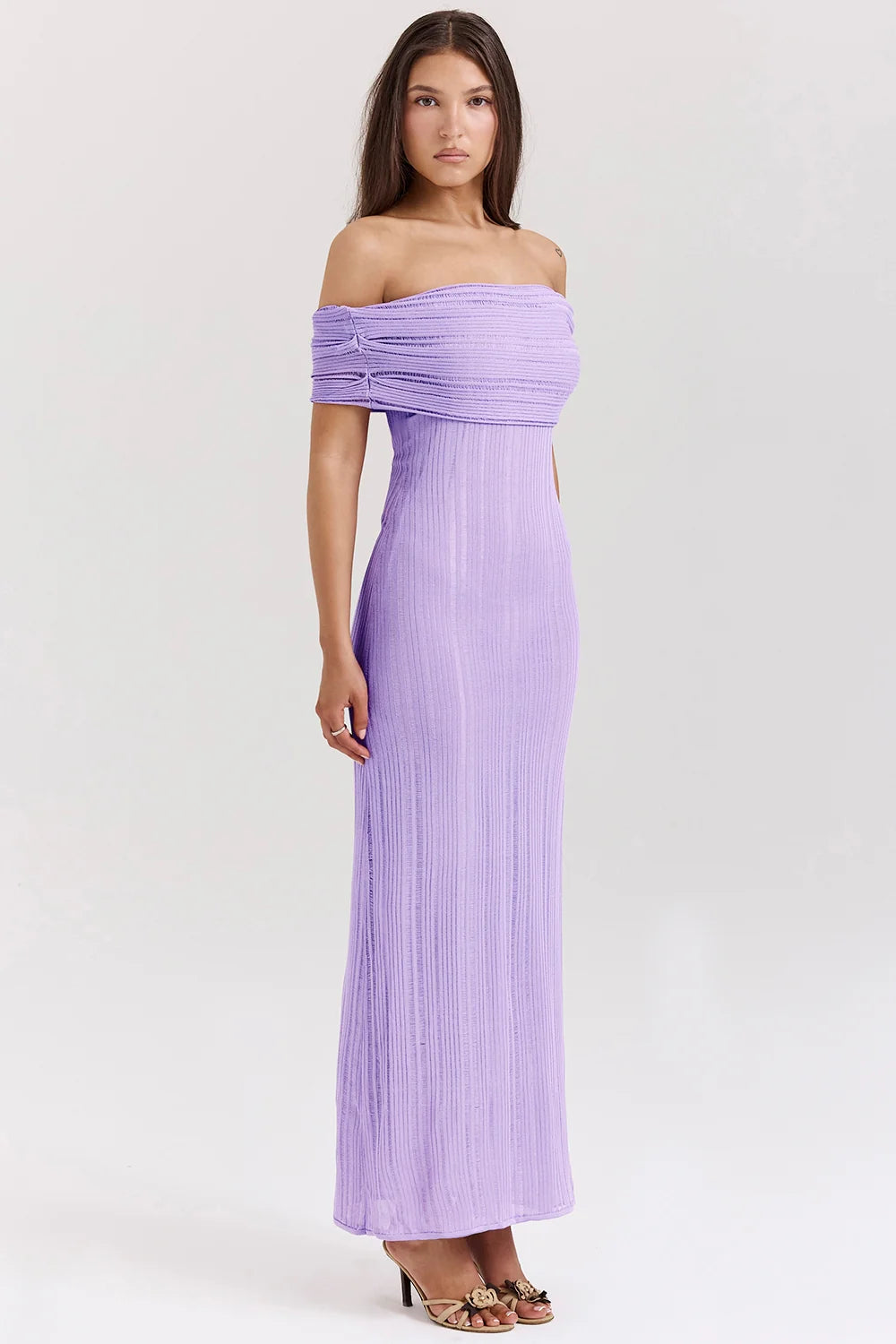 orchid ladder knit maxi dress - sale
