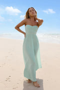 Wishful Seasons Strapless Maxi Dress Green