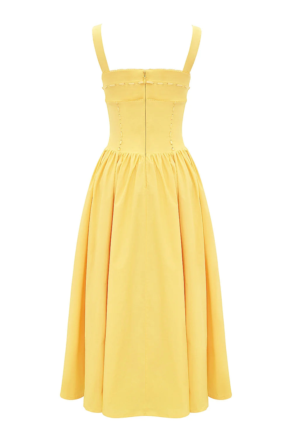 apricot cotton midi sundress