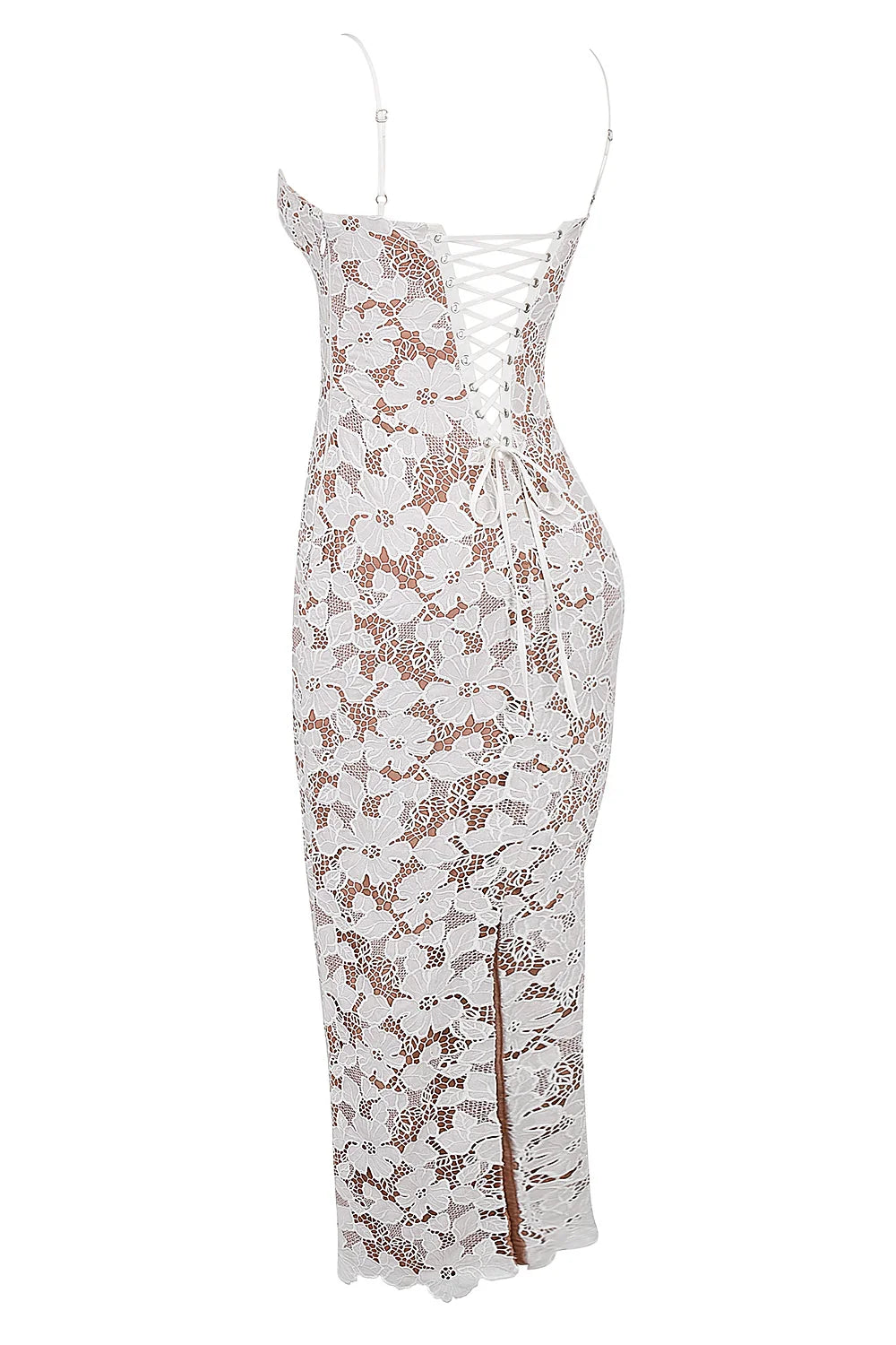 white floral embroidered maxi dress