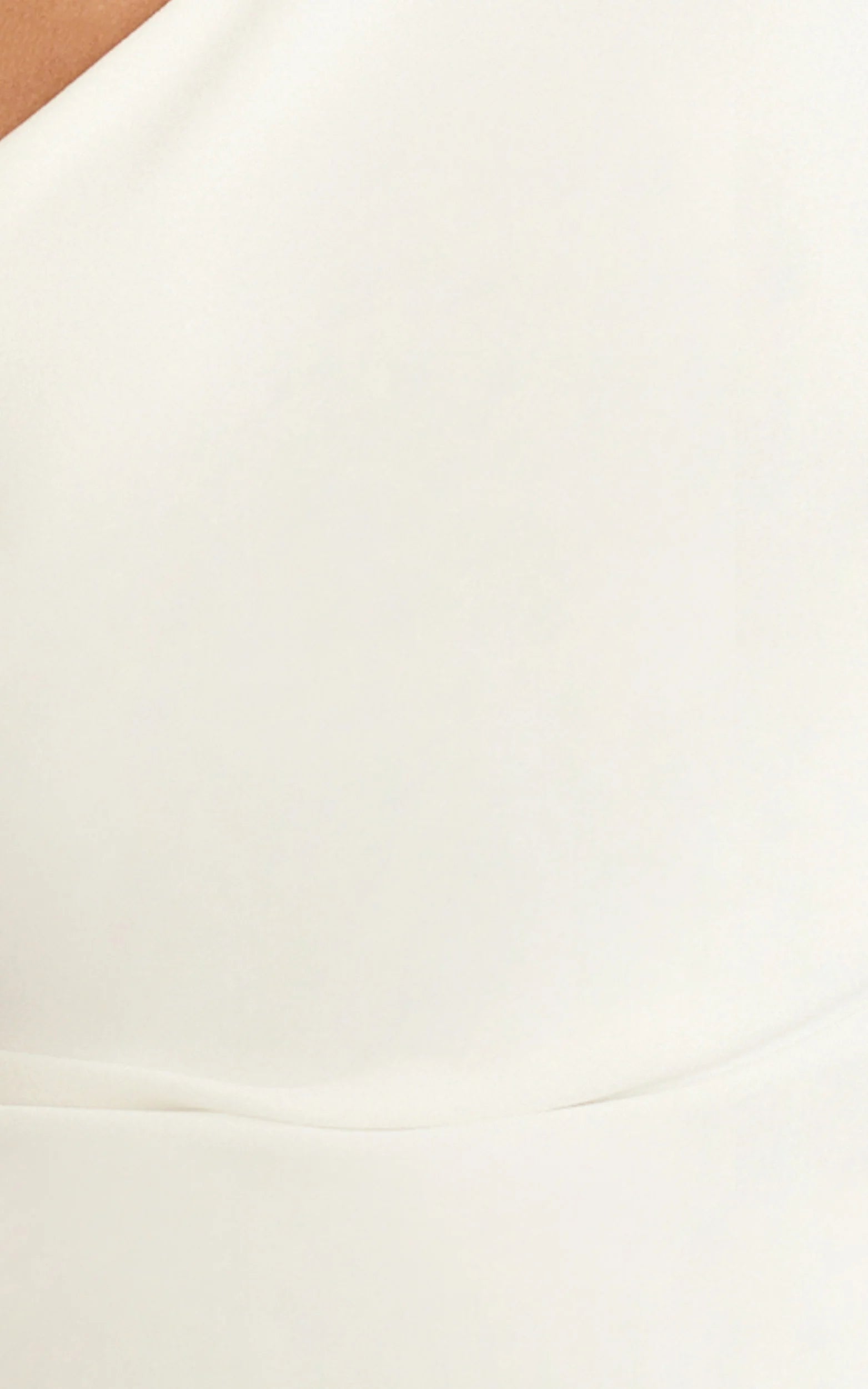 Criselda Maxi Dress - One Shoulder Maxi Dress in White