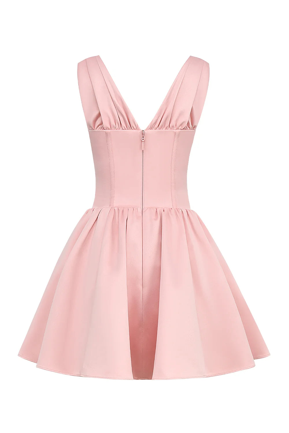 powder pink satin mini dress - sale