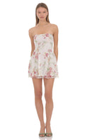 Melody Sequin Mini Dress in White