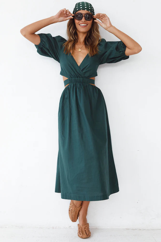 No Matter Maxi Dress Forest Green