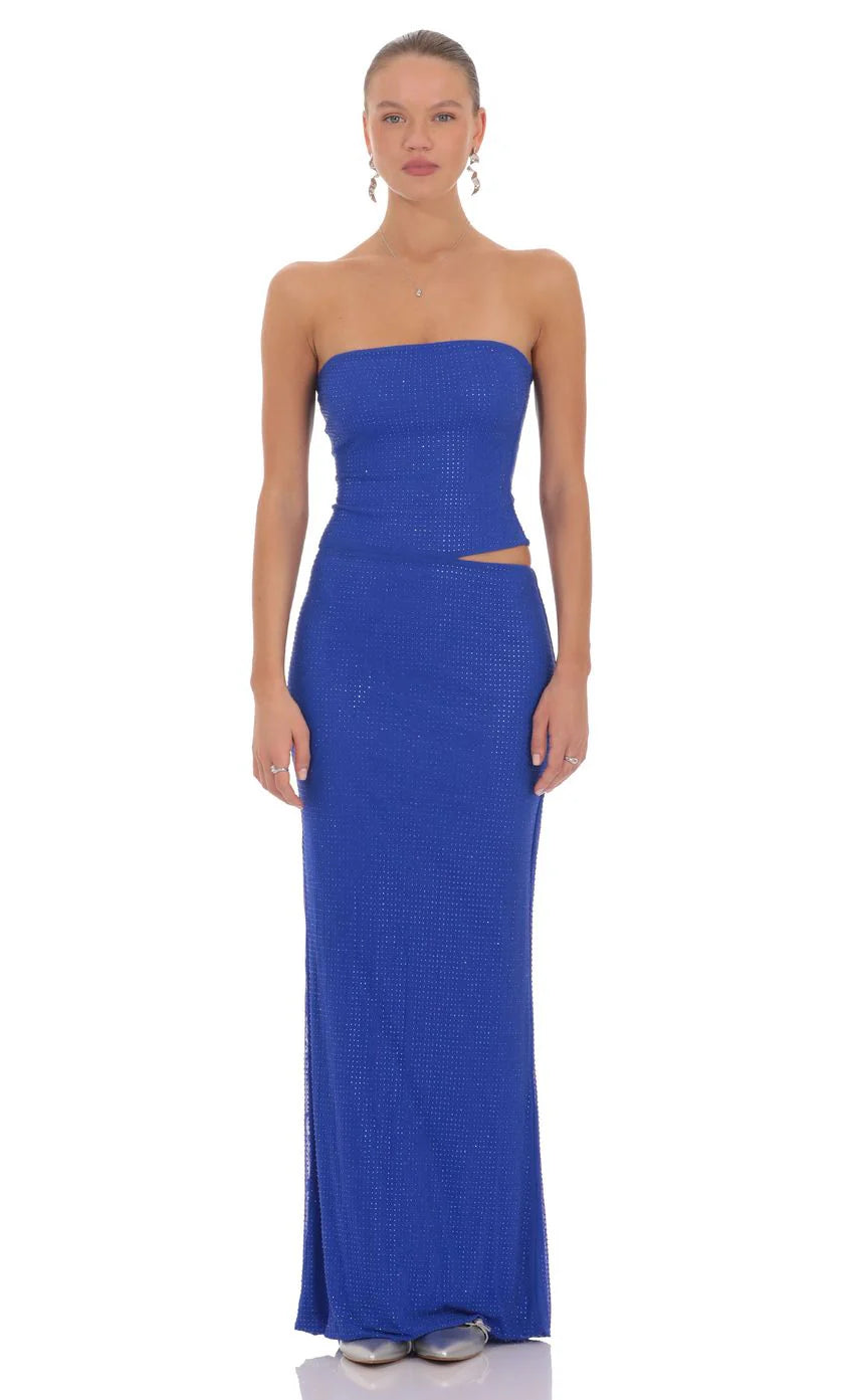 Liora Rhinestone Maxi Dress