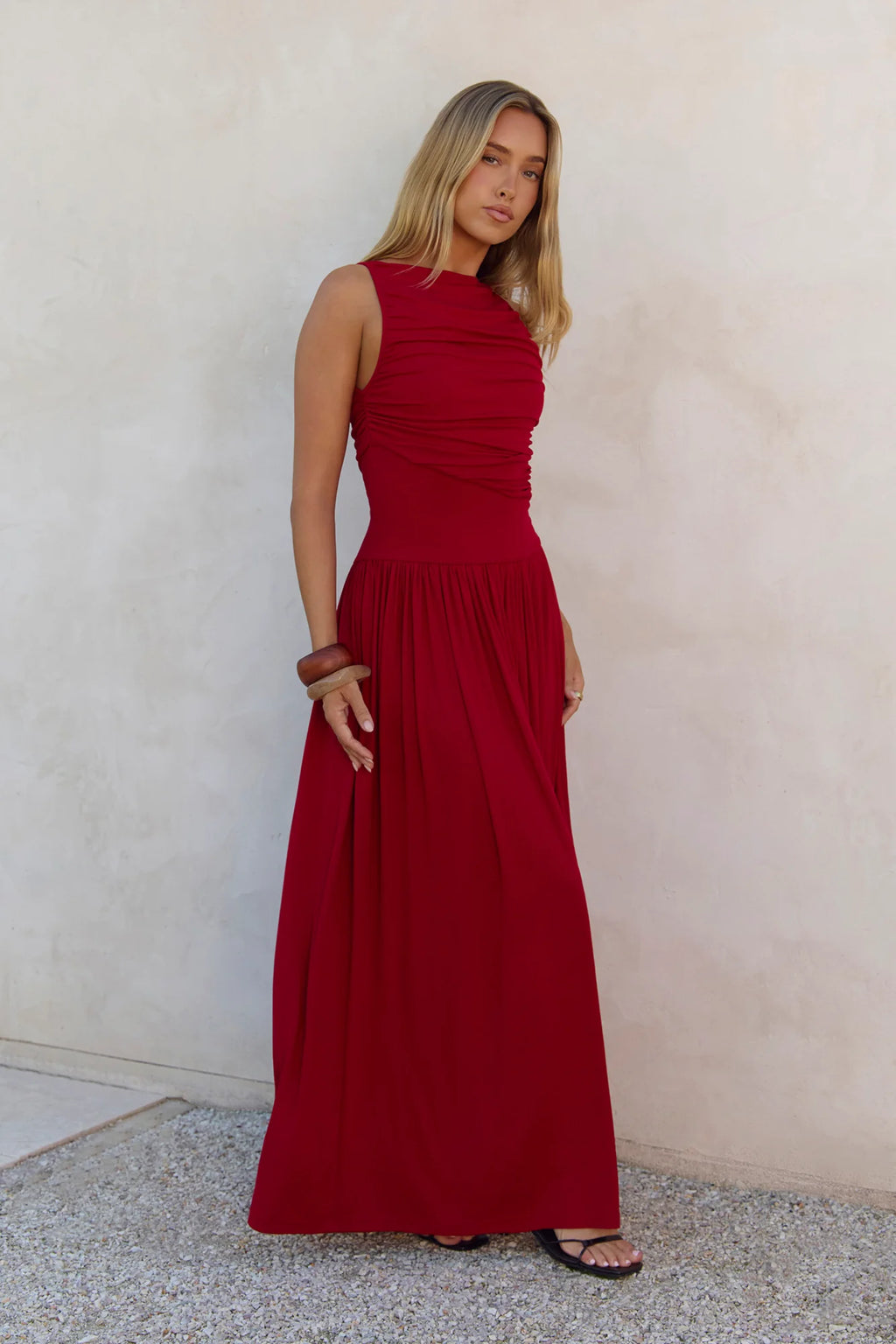 Nalla Maxi Dress Cherry