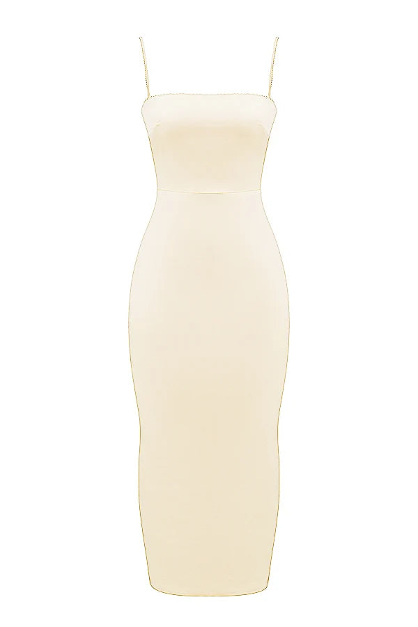 vintage cream maxi dress