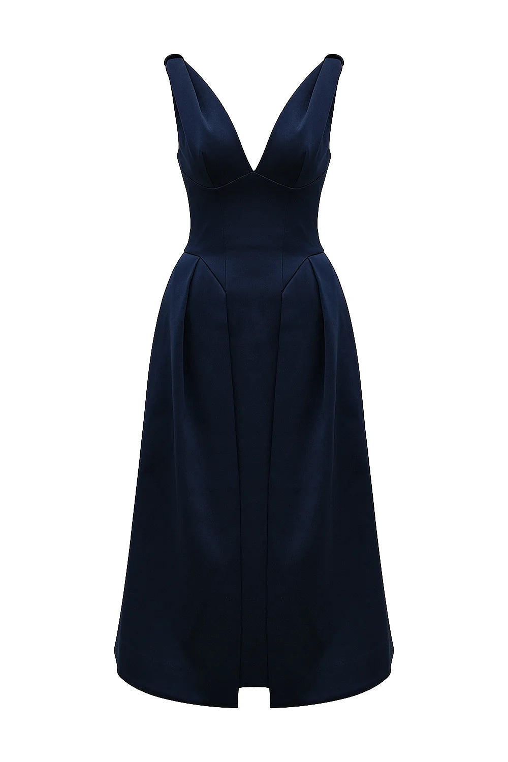 midnight twist strap satin midi dress - sale