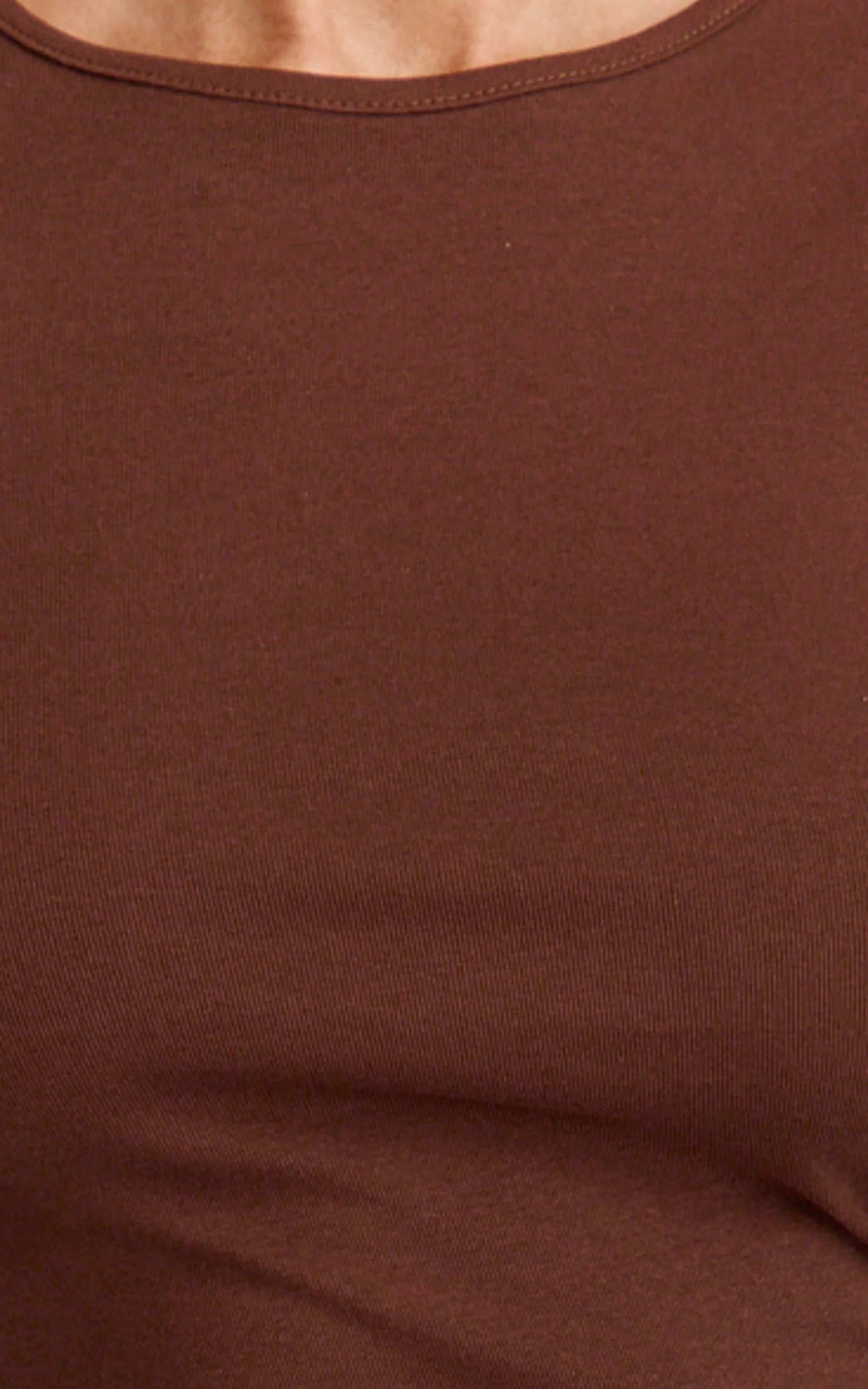 Brielle Mini Dress - Long Sleeve Ruched Bodycon Dress in Chocolate