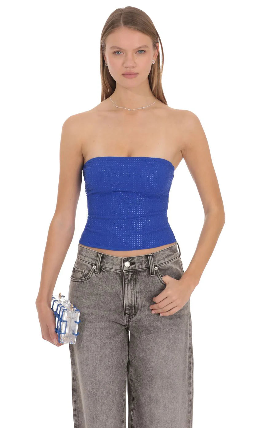 Elsie Rhinestone Top