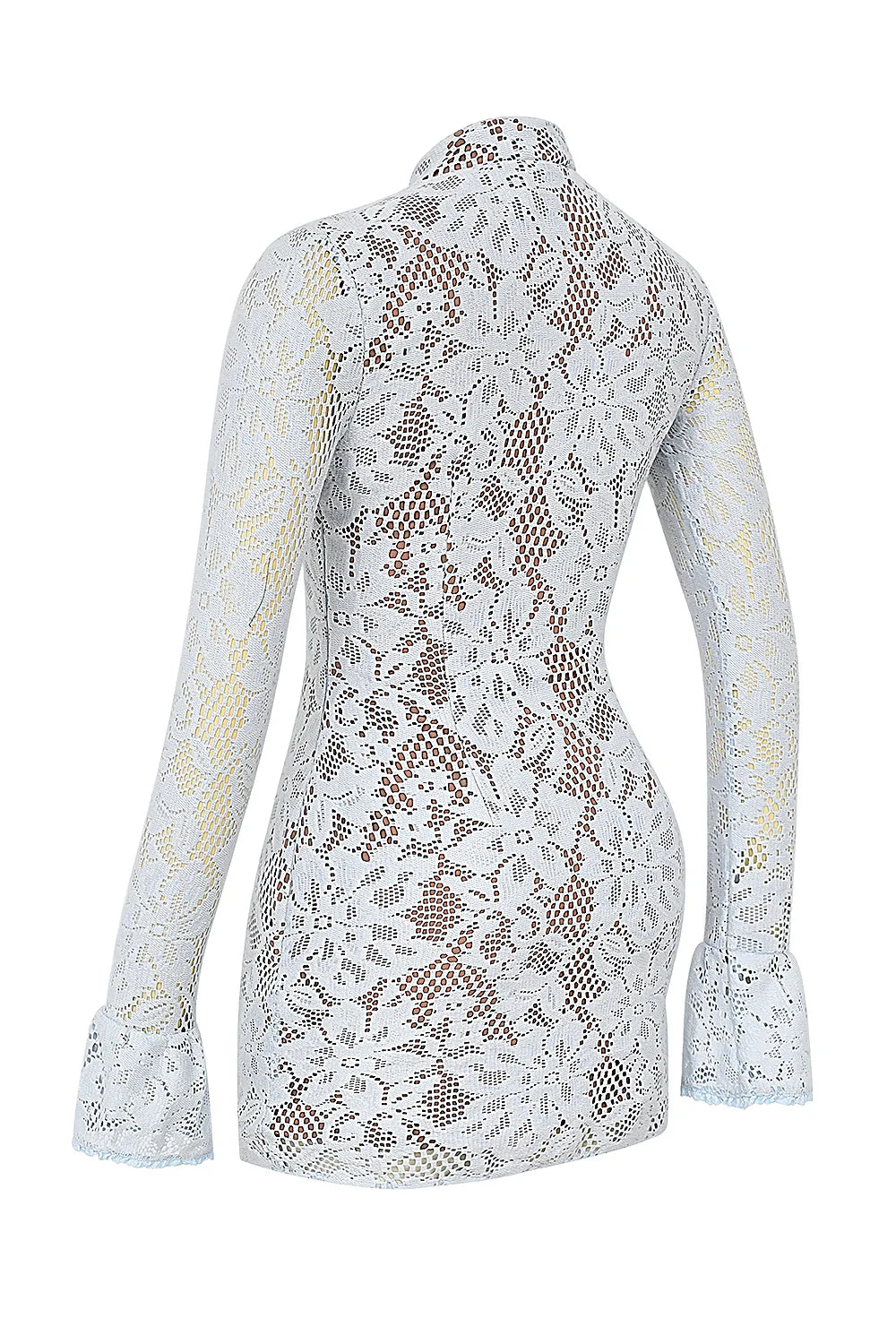 bluebell keyhole lace mini dress