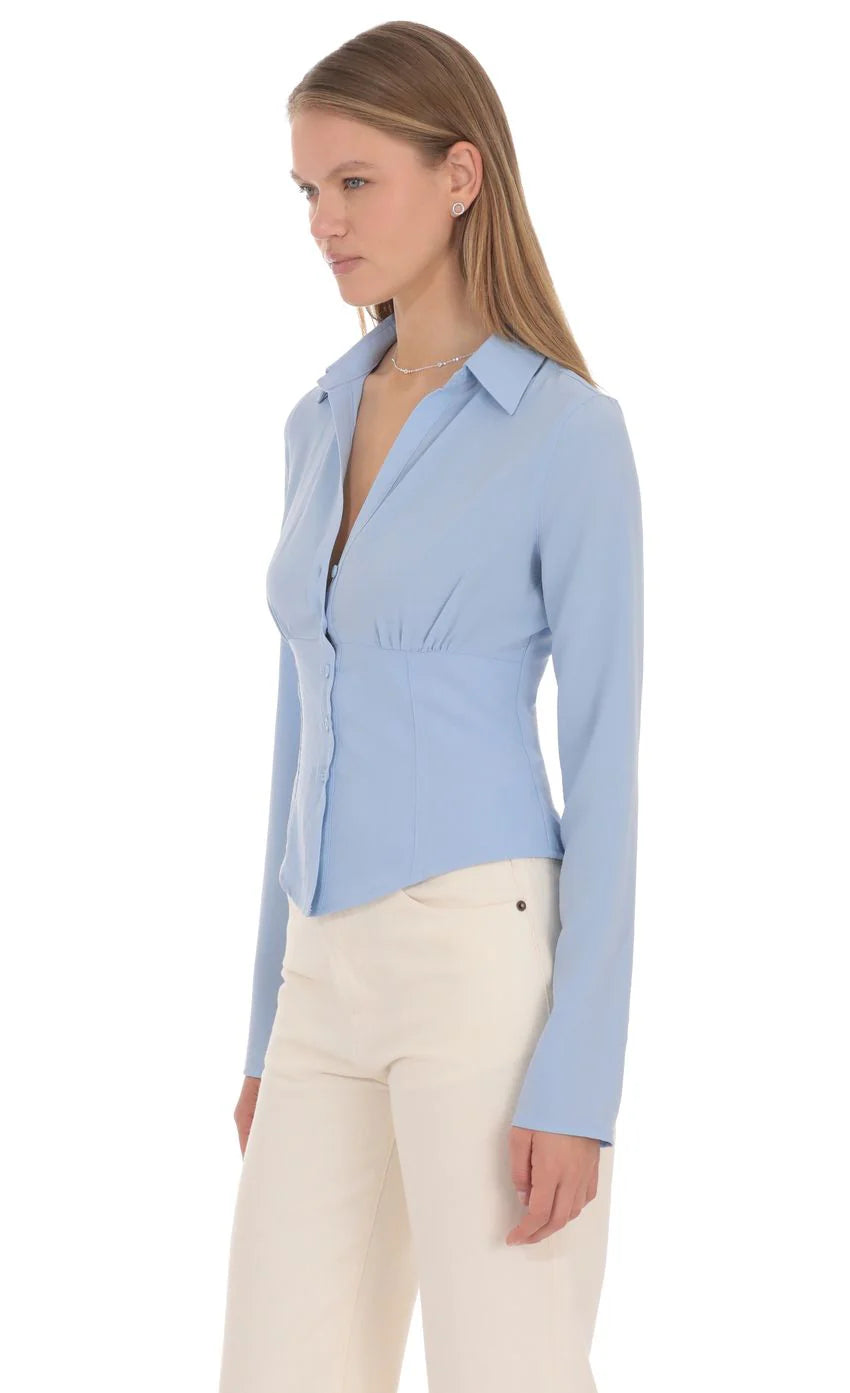 Evelyn Top in Blue