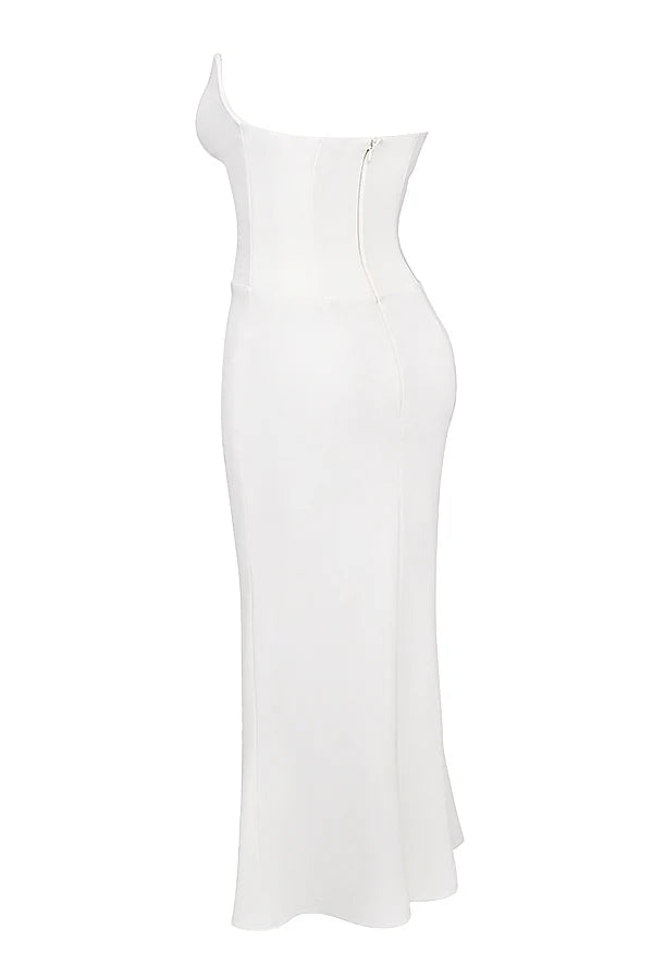ivory strapless corset dress