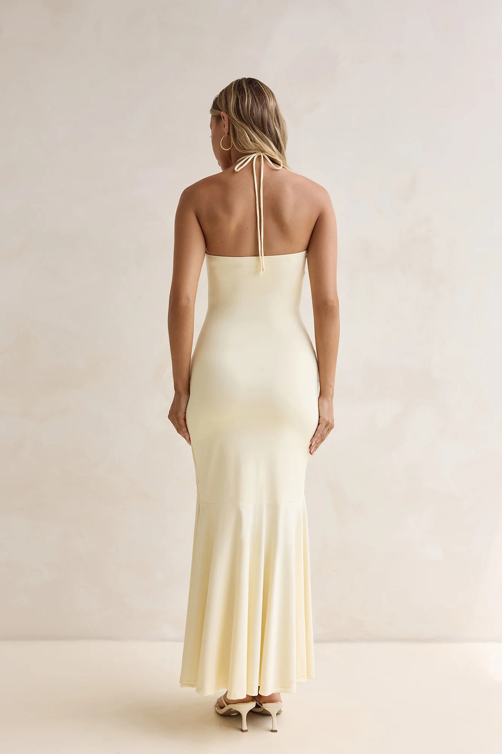 Crystal Sands Halter Maxi Dress Yellow
