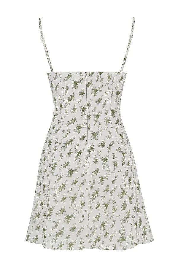 garden print mini dress