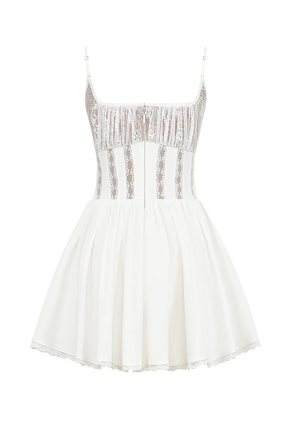white cotton corset mini dress